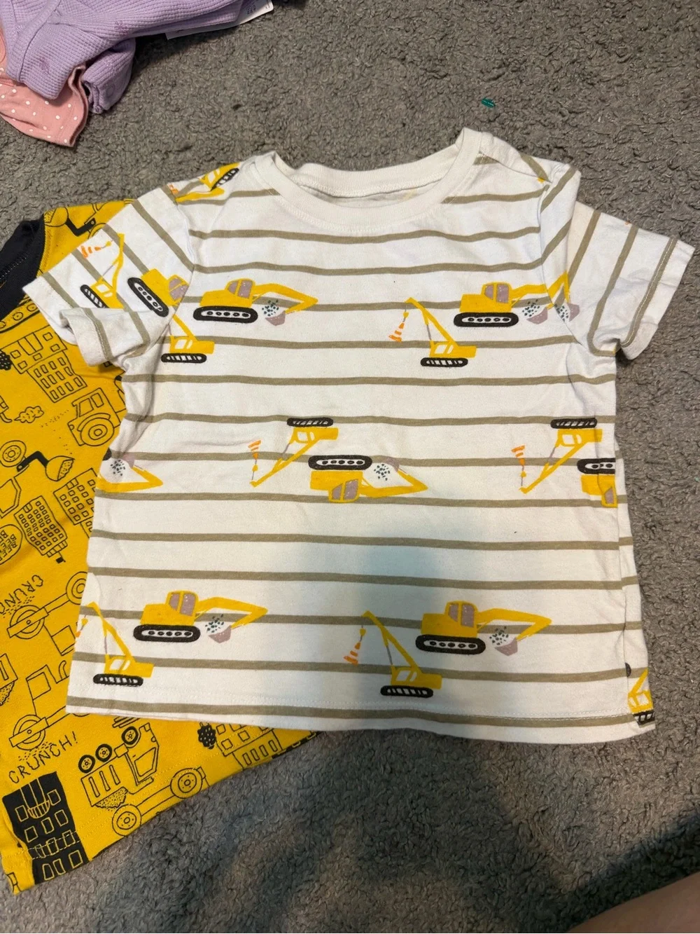 Old Navy Boys Short Sleeve Construction Tee Set - Yellow & White